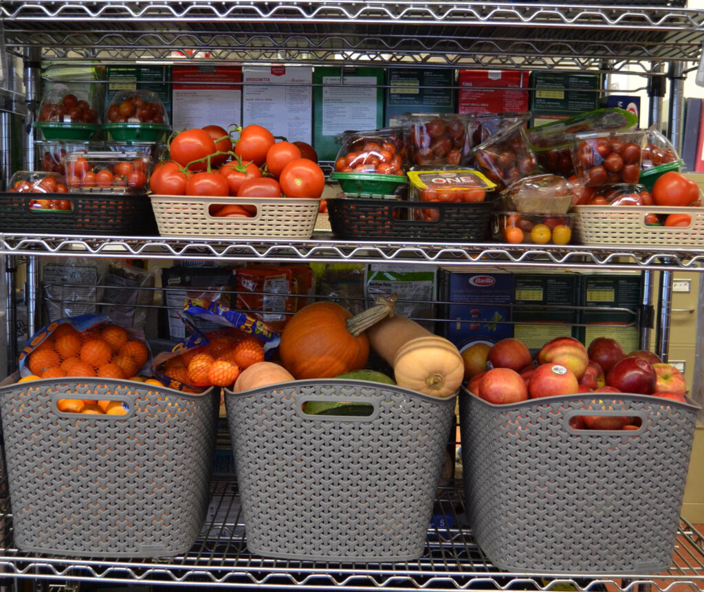 Fresh produce at food shelf