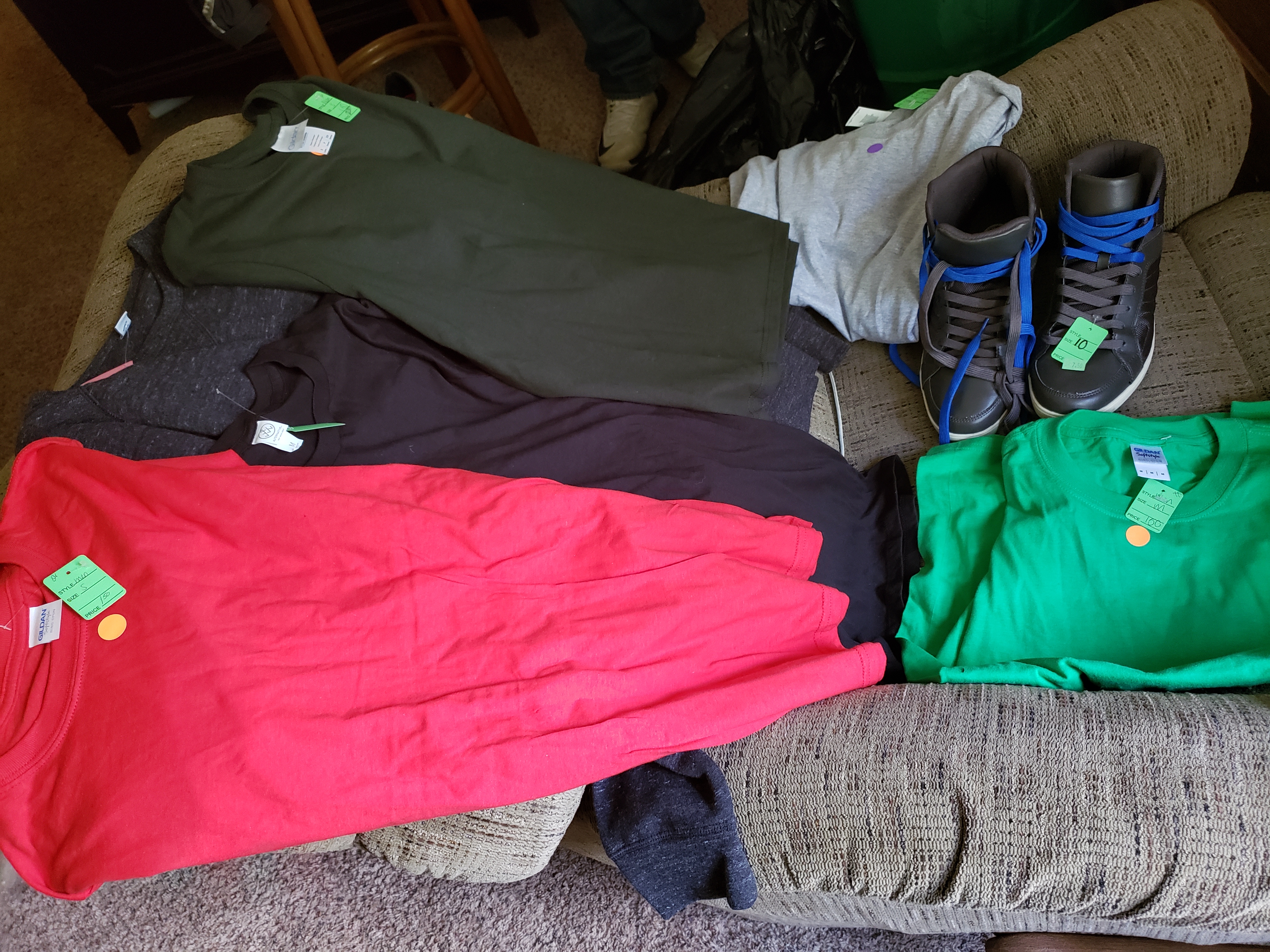 selection of clothing and shoes