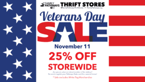 graphic for Veterans Day sale