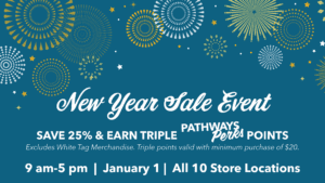 New Year's Day Sale - 25% off and triple points