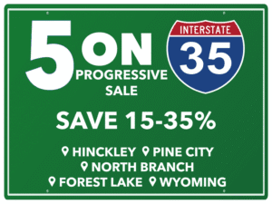 5 on 35 Progressive Sale
